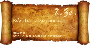 Káldi Zsuzsanna névjegykártya