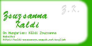 zsuzsanna kaldi business card
